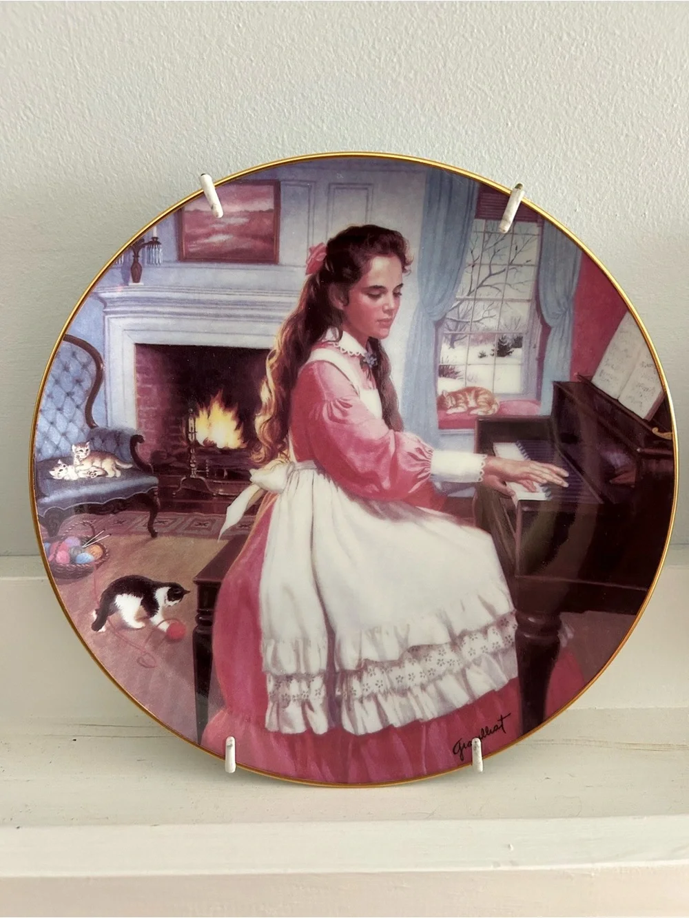 Danbury Mint Little Women Collector Plates Set of 5 Meg Jo Beth Amy Wedding 1990